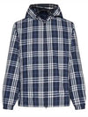 Check Polyamide Hooded Jacket Navy - BURBERRY - BALAAN 2