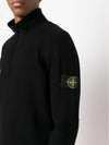 Wappen Patch Lambswool Half-Zip Knit Top Black - STONE ISLAND - BALAAN 6