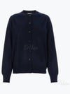 Round Neck Cashmere Cardigan Navy - BOTTEGA VENETA - BALAAN 2