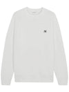 Grey Fox Head Patch Classic Sweatshirt White - MAISON KITSUNE - BALAAN 3