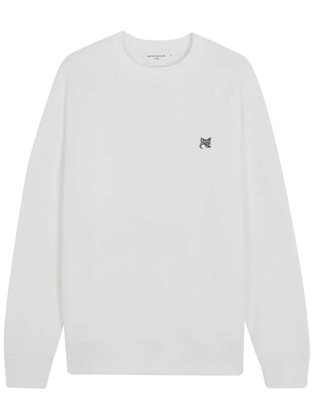 Grey Fox Head Patch Classic Sweatshirt White - MAISON KITSUNE - BALAAN 3