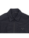 Triangle Logo Technical Poplin Track Jacket Black - PRADA - BALAAN 4