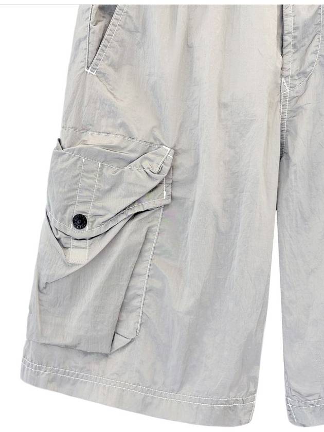 Patch Pocket Swim Shorts Silver - STONE ISLAND - BALAAN 5