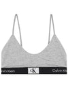 CK96 Logo Cotton Bra Grey - CALVIN KLEIN - BALAAN 3