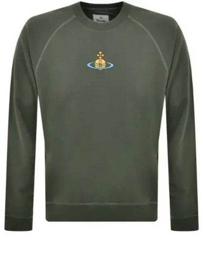 Embroidered Logo Cotton Sweatshirt Green - VIVIENNE WESTWOOD - BALAAN 2