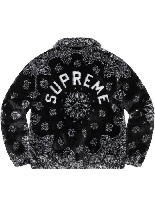 Bandana Faux Fur Bomber Jacket Black Bomber Jacket Brown - SUPREME - BALAAN 1