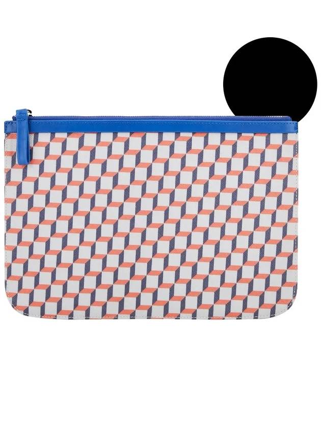 Women's Cube Blue Orange Clutch Bag POUCH L MULTI BLUE - PIERRE HARDY - BALAAN 3