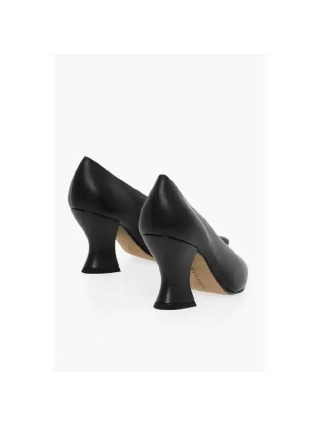 Almond Lambskin Pumps Black - BOTTEGA VENETA - BALAAN 4