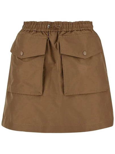 Drawstring Short A-line Skirt Beige - MONCLER - BALAAN 2