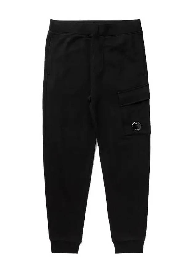 Diagonal Raised Fleece Cargo Track Pants Black - CP COMPANY - BALAAN 3