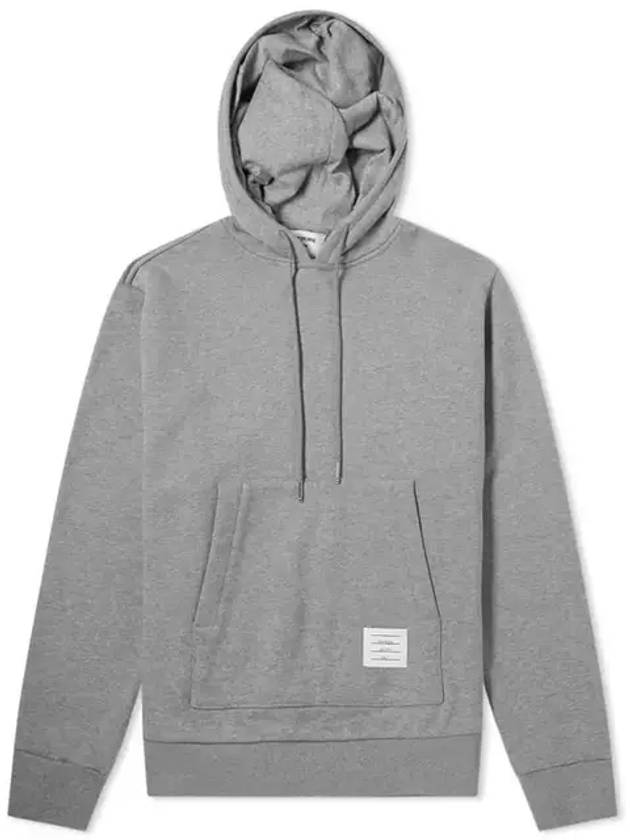 Men's Center Back Stripe Logo Patch Hoodie Grey - THOM BROWNE - BALAAN 2