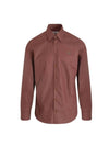 Men's Embroidered ORB Long Sleeve Shirt Red - VIVIENNE WESTWOOD - BALAAN 1