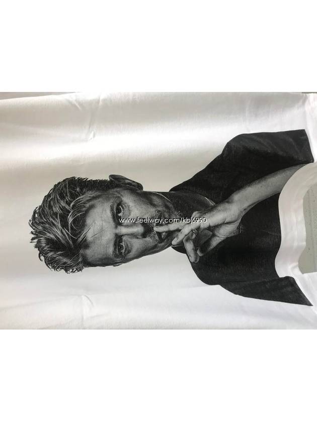 Men's David Bowie black and white printing long sleeve tshirt NUS192336001 - IH NOM UH NIT - BALAAN 3