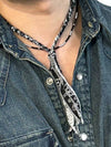 Handmade Paisley Bandana Note Necklace Black - S SY - BALAAN 5