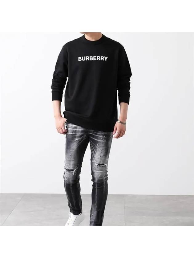 Front Logo Print Sweatshirt Black - BURBERRY - BALAAN 8