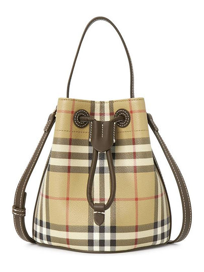 Check Mini Bucket Bag Archive Beige - BURBERRY - BALAAN 2