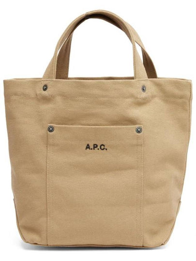 Small Horizontal Heavyweight Canvas Tote Bag Sand - A.P.C. - BALAAN 2