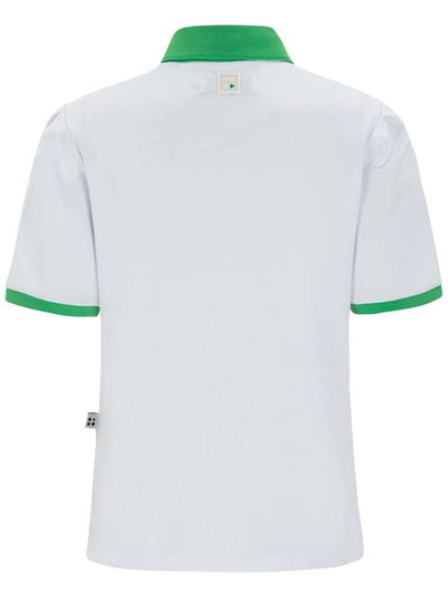 play logo zipper color combination collar short sleeve t shirt white - BUTTONPLAY - BALAAN 2