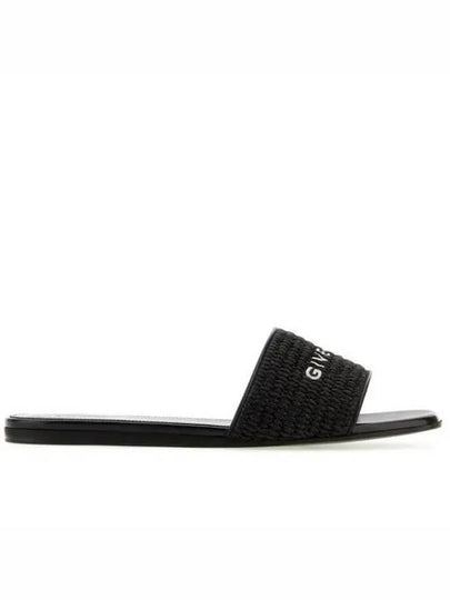 4G Raffia Slippers Black - GIVENCHY - BALAAN 2