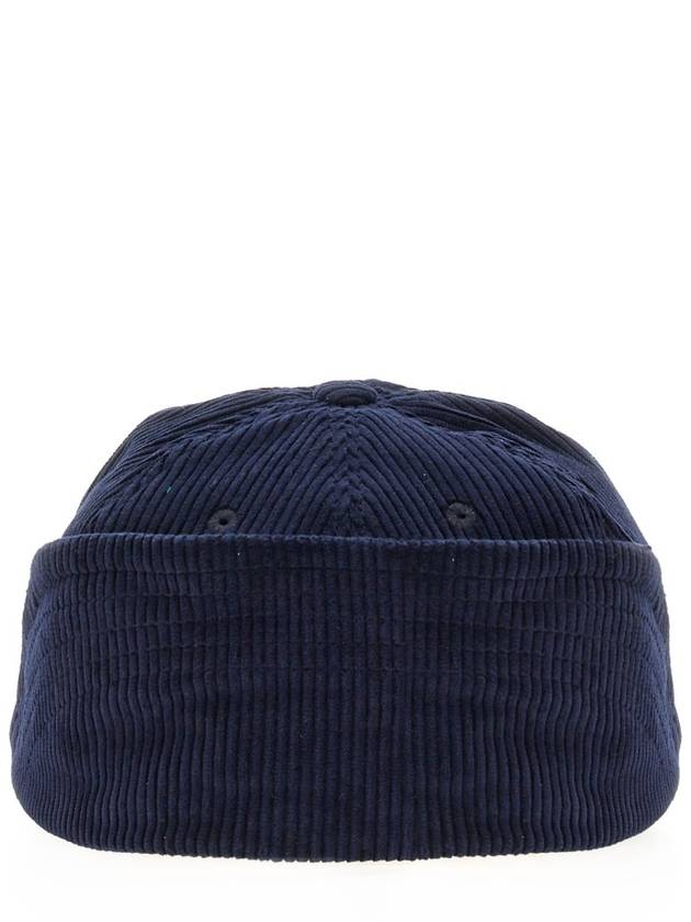 Embroidered Logo Corduroy Ball Cap Navy - BARACUTA - BALAAN 4