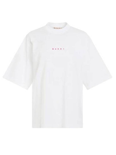 Logo Cotton Short Sleeve T-Shirt White - MARNI - BALAAN 2