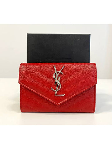 Case tear YSL Chevron Matelasse Monogram Envelope Bicycle Wallet 414404 - SAINT LAURENT - BALAAN 1