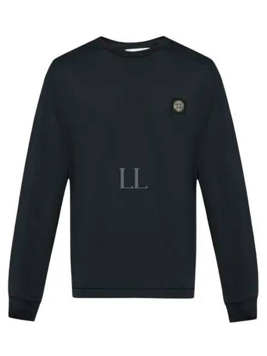 Chest Patch Long Sleeve T-Shirt Blue - STONE ISLAND - BALAAN 2