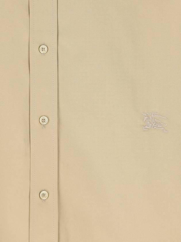 Cotton Oxford Long Sleeve Shirt Green - BURBERRY - BALAAN 4