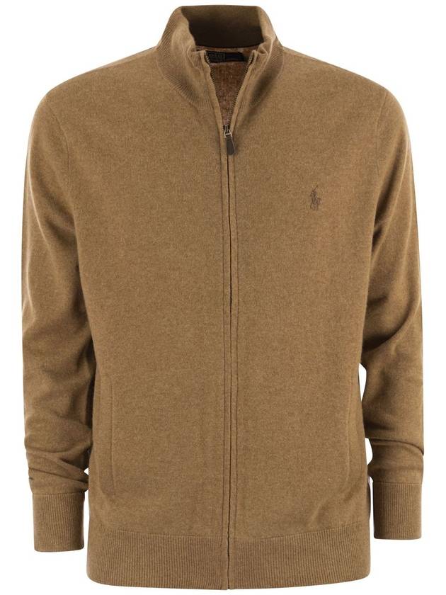 Wool Full zipper Sweater Brown - POLO RALPH LAUREN - BALAAN 2