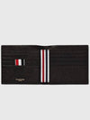 Tricolor Signature Stripe Caviar Leather Wallet Half Wallet - THOM BROWNE - BALAAN 5