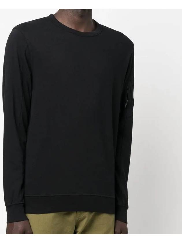 Lens Wappen Light Fleece Sweatshirt Black - CP COMPANY - BALAAN 4