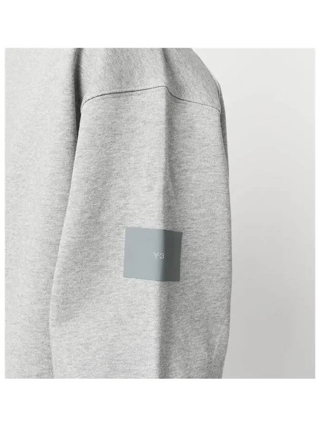 Y3 Logo Patch Overfit Sweatshirt Gray - YOHJI YAMAMOTO - BALAAN 6