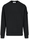 Wappen Patch Crew Neck Sweatshirt Black - STONE ISLAND - BALAAN 2