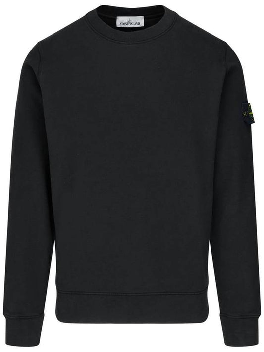 Wappen Patch Crew Neck Sweatshirt Black - STONE ISLAND - BALAAN 2