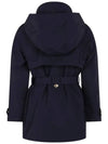 Kids Women s Belted Hooded Jacket Navy C16433 859 - CHLOE - BALAAN 3