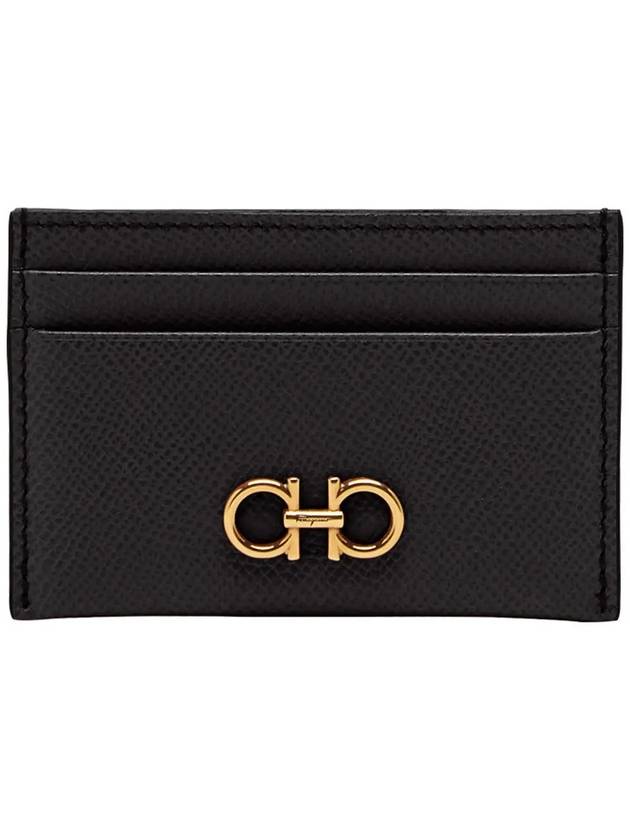 Gancini Card Wallet Black - SALVATORE FERRAGAMO - BALAAN 3