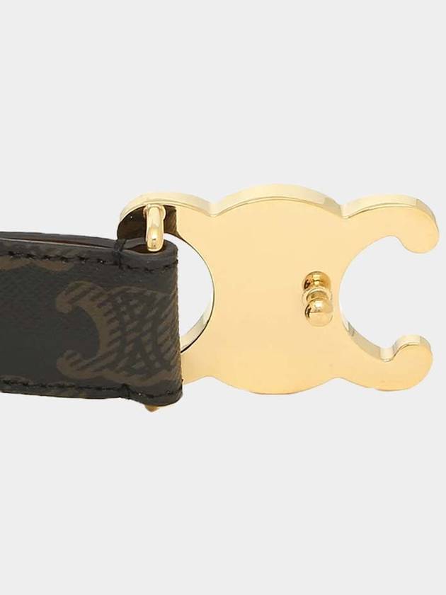 Monogram Triomphe Buckle Medium Leather Belt Tan - CELINE - BALAAN 5