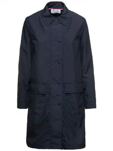 RWB tab round collar overcoat - THOM BROWNE - BALAAN 1