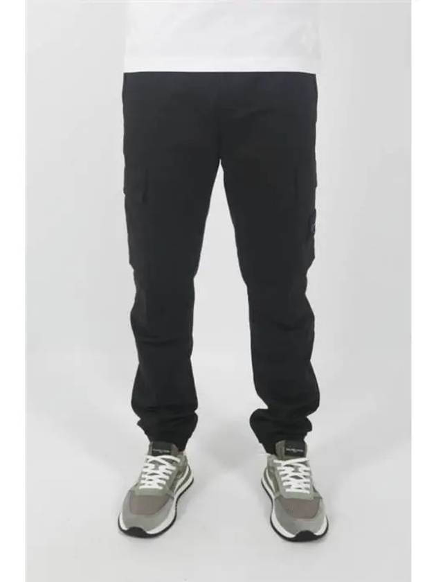 Wappen Patch Cargo Jogger Track Pants Black - STONE ISLAND - BALAAN 4