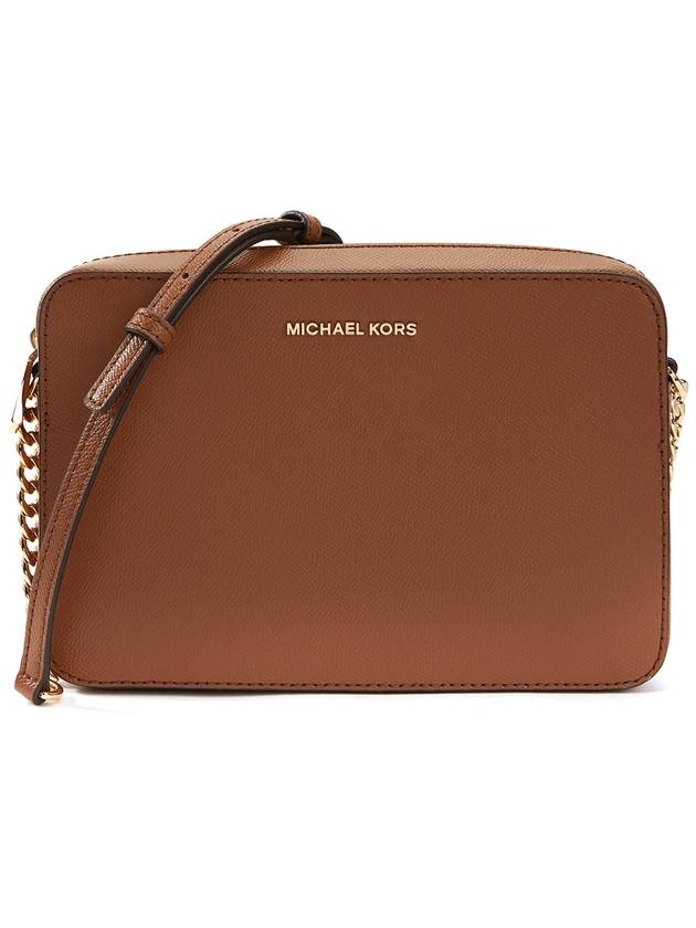 Jet Set Large Saffiano Cross Bag Brown - MICHAEL KORS - BALAAN 2