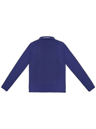 Cool ribbed collar long sleeve t-shirtnavy - BUTTONPLAY - BALAAN 2