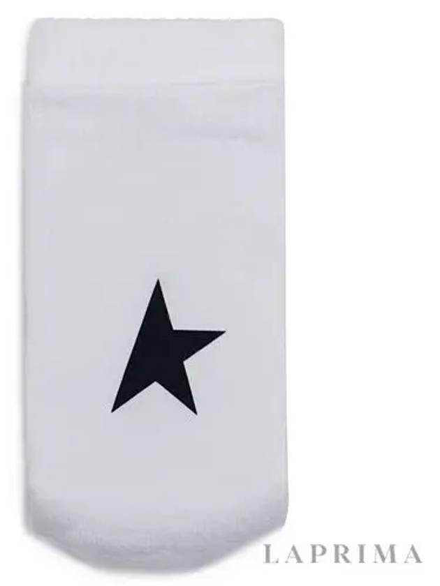 Black Star Logo Socks White - GOLDEN GOOSE - BALAAN.