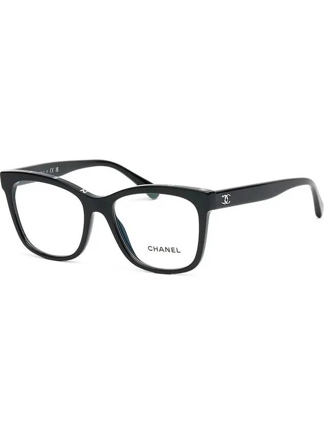 Eyewear Logo Temple Square Eyeglasses Black - CHANEL - BALAAN 9