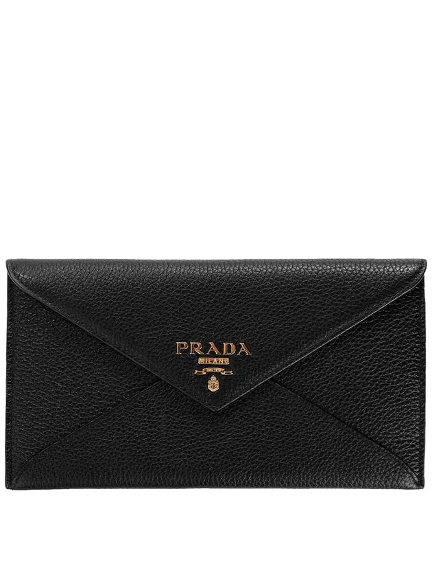 Vitello logo long wallet black - PRADA - BALAAN 2