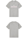 Tricromia One Print Garment Dyed Cotton Jersey Short Sleeve T-Shirt Grey - STONE ISLAND - BALAAN 5