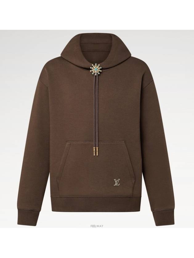 1AFWVW Embellished Cotton Hoodie - LOUIS VUITTON - BALAAN 5