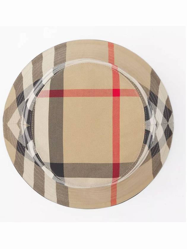 Check Pattern Cotton Bucket Hat Beige - BURBERRY - BALAAN 6