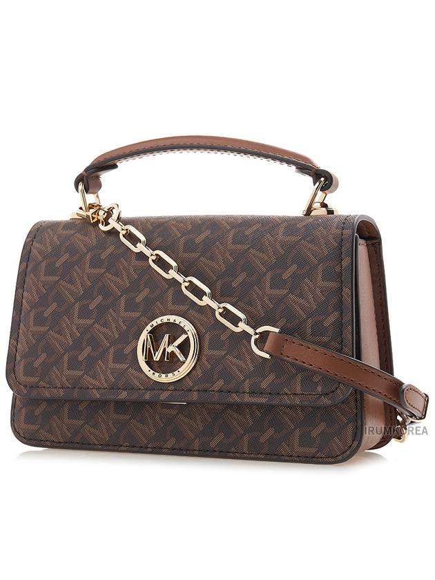 Delancey Monogram Cross Bag Dark Brown - MICHAEL KORS - BALAAN 3