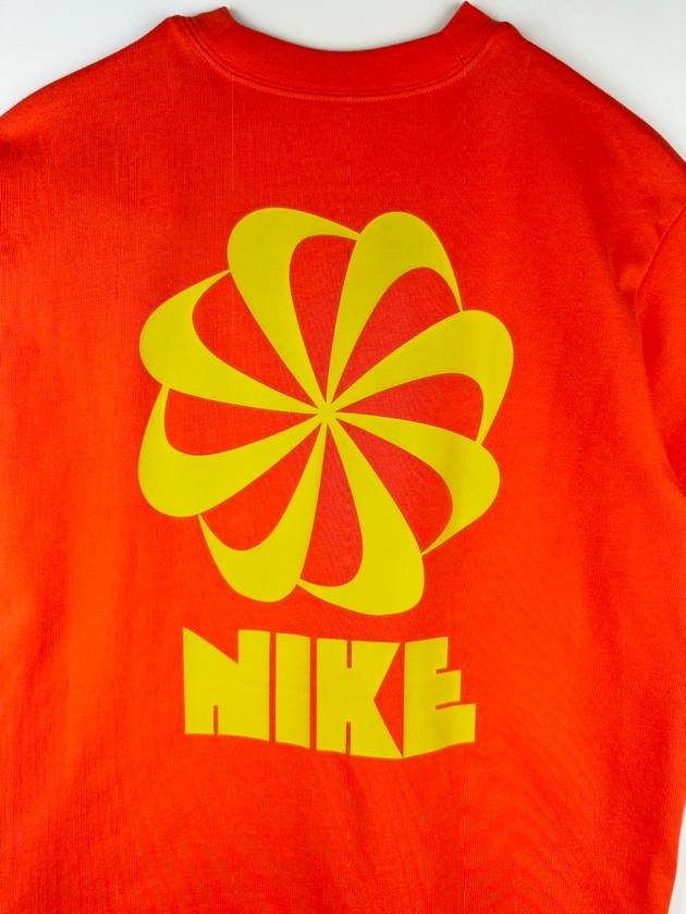 Logo Print Short Sleeve T-Shirt Orange - NIKE - BALAAN 7