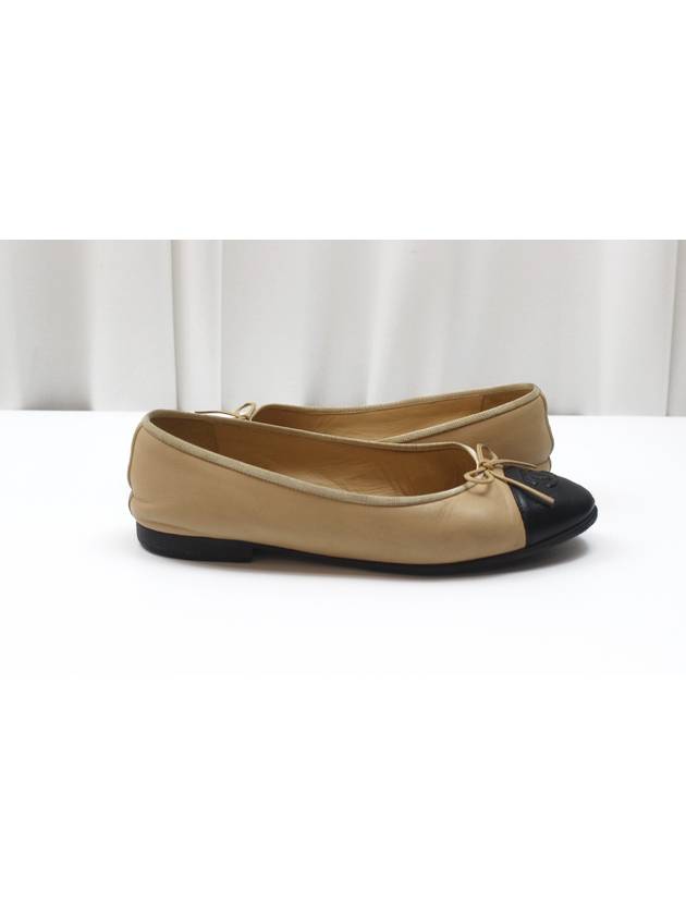 Ballerina flat shoes beige two tone GO2819 size 38 - CHANEL - BALAAN 3